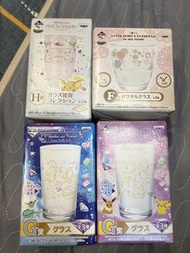 全新* 一番賞 一番くじ Pokemon 寵物小精靈 Pikachu & 伊貝 伊布 玻璃杯