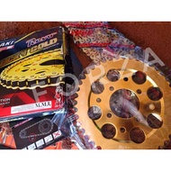 FZ FZ16 / SZ SPROCKET CHAIN SET GOLD 14/41 14/42 14/43 Rollerchain sprocket kadena