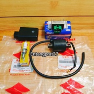 Ignition Package Kiprok regulator + CDI unit + BUSI NGK C7HSA + Coil SUZUKI Smash new/Smash Lama Old