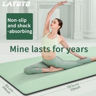 LAYOTO TPE Yoga Mat 6 mm Non-Slip TPE Mat For Floor Workout - Exercise/Fitness/Yoga/Pilates Training