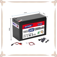 120 Ah battery 24V solar storage outdoor camping backup battery+free charger