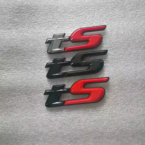 ABS 3D TS Emblem Badge Sticker Excellent Smooth Glossy Decal for Subaru Forester BRZ WRX STI Car Sty