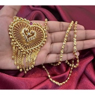 Indian gold plated pendant with chain 🚫not 916