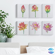 Canvas Painting Lotus Flower Lotus Flower Lotus Decoration Decoration Decoration 20x25cm - LT48s