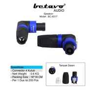 Jack Plug Speakon BETAVO BXC017 Bend (L) Jack Speakon Bent L BETAVO BCX 017 Jack Spikon L