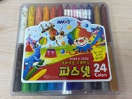 Amos 蠟筆 24色(購自韓國）