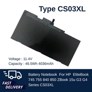 Battery Notebook HP CS03XL 1 Year Warranty