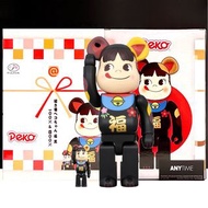 Bearbrick 招財貓 牛奶妹 福 黑 100% & 400%