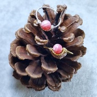 訂製紅紋石鍍金/鍍銀鍊條硬戒指 Rhodochrosite gold-plated/silver-plate ring, please provide ring size when order