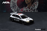 HKM 1:64 Honda Civic EG6 Pandem Rocket Bunny JDM No Good ตำรวจ/Redwhite Model รถ