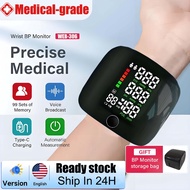 Rechargeable Wrist Blood Pressure Monitor BP Blood Pressure Machine mesin tekanan darah tinggi Test 