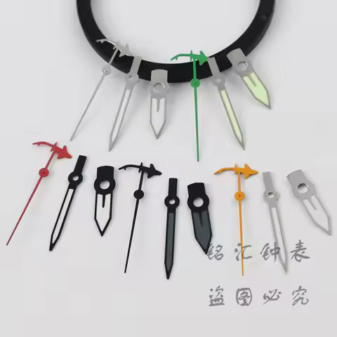 NH35 Watch Hands C3 Luminous Watche Pointers Shark Second Hands Parts For NH34/NH35/NH36/7S26/7S36/4