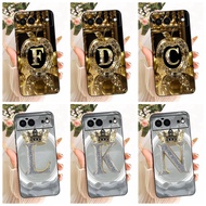 For Google Pixel 6 Case Aesthetic Luxury A-Z Letters Fashion Crown 2D Painted Casing GB7N6 G9S9B16 G