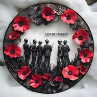 2D Memorial Plaque: ANZAC & Remembrance Day Tribute, Rustic Finish, Heartfelt Gift for Sacrifice, Pe