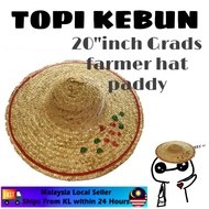 TOPI KEBUN 20”inch GRASS FARMER HAT PADDY/ TOPI PADI🌾HIGH QUALITY✅‼️‼️