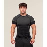 Mens High Elastic Quick Dry Sports Shark T-Shirt Tight Fitness Training Workout Breathable Summer Gy