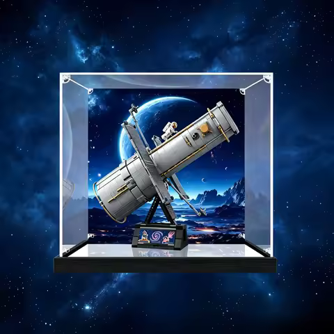 Acrylic Display Case For Lego 11382 Hubble Space Telescope, Clear Dustproof Showcase Storage Box for