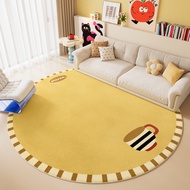 Dopamine Color Round Carpet Small Fresh Living Room Carpet Imitation Cashmere Sofa Coffee Table Blan