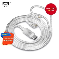 KZ Original Type C to Headset Jack Connector Upgrade Cable Headphones Wire for KZ Castor ZS10 PRO 2