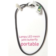 lampu LED mesin jahit portable butterfly