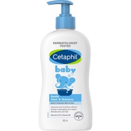 【400ML】Cetaphil Baby Gentle Wash & Shampoo Skin & Hair อาบน้ำและสระผมเด็ก