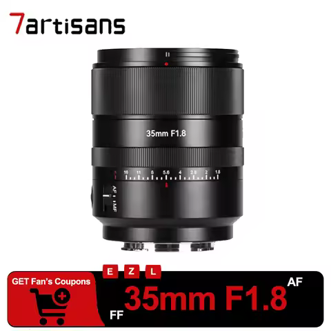 7Artisans AF 35mm F1.8 Full Frame Wide Angle Humanitic Large Aperture Auto Focus Prime Lens for Sony