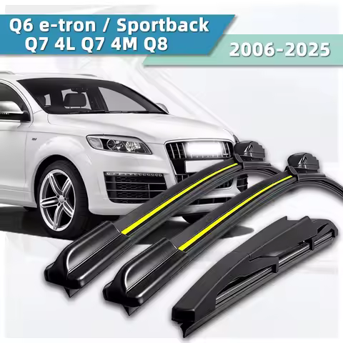3PCS Car Wiper Blades Suitable For Audi Q6 E-tron/Sportback Q7 4L 4M Q8 2006-2025 Natural Rubber Str