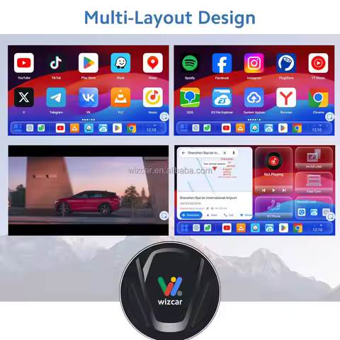 New Model 2026 WIZCAR M3 Multimedia YouTube TikTok Google Maps Waze Spotify for CarPlay Android Auto