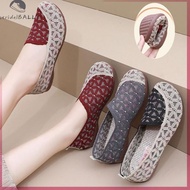 Gh-6 Oz67 Comfortable Fabric Shoes 2025 - Flat & Airtight Design for Mothers, Fabric Material, Slip 