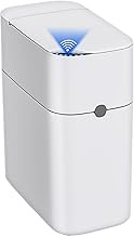 CTIME Touchless Automatic Bathroom Trash Can with Lid - 3 Gallon Slim Motion Sensor Garbage Can for
