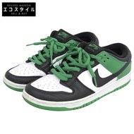 Nike SB Dunk Low Pro 運動鞋，皮革鞋，男款，黑綠配色，尺寸 26.5cm，BQ6817，尺寸 8.5（美國）[二手]