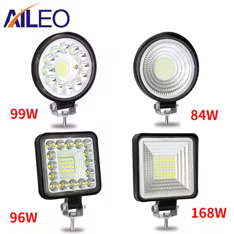 AILEO 12V 24V LED Bar Offroad Spot Flood Combo LED Work Light 3030 56SMD For Truck Tractor SUV 4WD 4