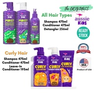 (READY STOCK) AUSSIE KIDS, Shampoo,/ConditioneR/Detangler for Curly Hair & All Types Hair