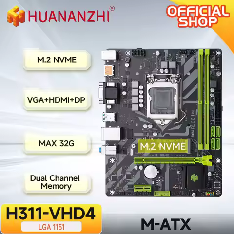 HUANANZHI H311 VHD4 Motherboard LGA 1151 Support Intel Core i3/i5/i7 6th/7th/8th/9th E3 V5 CPU DDR4 