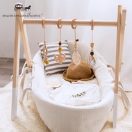 Mamimami Home 4Pcs/Set Baby Play Gym Toys Crib Wooden Rattle Activity Center Play Newborn Gift
