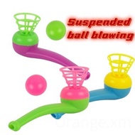Classic Floating Blow Balls Tube Toy Plastic Suspension Children Kids Permainan Klasik Bola Terapung
