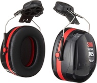 ‎3M 3M H10P3E Peltor Optime 105 Helmet Attachable Earmuff, Ear Protectors, Hearing Protection, NRR 27 dB, Black, Large