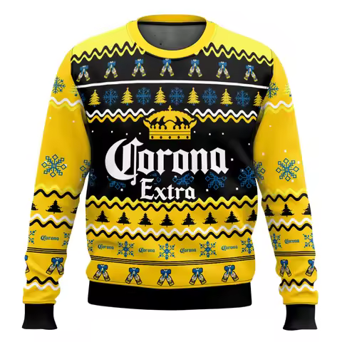 Corona beer ugly sweater Corona Christmas happy beer drinking Christmas gift men and women plus size