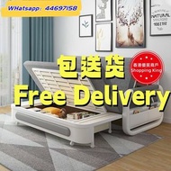 🌟包送貨- 梳化床 沙發床 折疊床 儲物床 摺床 Sofa bed 多顏色選擇實用推拉床 收納床 實木床板 鐵架床 布藝梳化床 全新包送貨