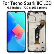 จอ LCD แบบดั้งเดิม XD 6.6 "สำหรับ8C ประกาย Tecno Spark8C KG5j KG5n MZ-TECNO เปลี่ยนชิ้นส่วนจอสัมผัสแ
