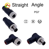 MUNDAUN M12 Sensor Connector, Connector Male Female Socket M12 Aviation Plug, Power Adapte Waterproo