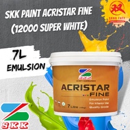 SKK Paint Acristar Fine (12000 Super White) 7L Emulsion (Song Fatt) Maxilite/Super Matex/Interior Wall Dinding
