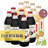 (售完)日本果汁福箱 二箱12入 中元普渡 拜拜福箱 100%純果汁 青森蘋果汁 【甜園】