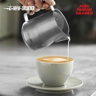 MILK JUG TURBO MHW-3BOMBER 450ml Latte Art Stainless Steel Steam Steaming Pitcher Professional Baris