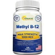aSquared Nutrition Vitamin B12-5000 MCG Supplement with Methylcobalamin (Methyl B-12) - Max Strength
