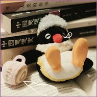 ZY1 PINGU Penguin Home Coffee Plush Bag Charm Cute Awakening Themed Pendan plushie toys for kids gir