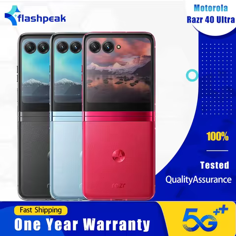 Used Motorola Razr 40 Ultra 5G XT2321 Mobile Phone 8GB+256GB NFC 165Hz 6.9" 12MP+13MP+32MP Snapdrago