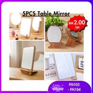 5PCS MINIMALIST MAKEUP MIRROR 360° / SWIVEL WOODEN MIRROR / MAKEUP TABLE MIRROR / COSMECTIC STAND MI