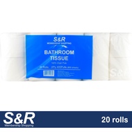 S&R Bathroom Tissue 2-Ply 100% Virgin Pulp 20 rolls