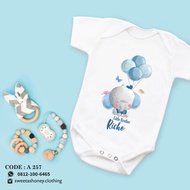 (Bayar di Tempat) Jumper/Kaos Anak Custom Design Tulisan Sea Animal A257 Print DTG Katun - jumper bayi Terbatas